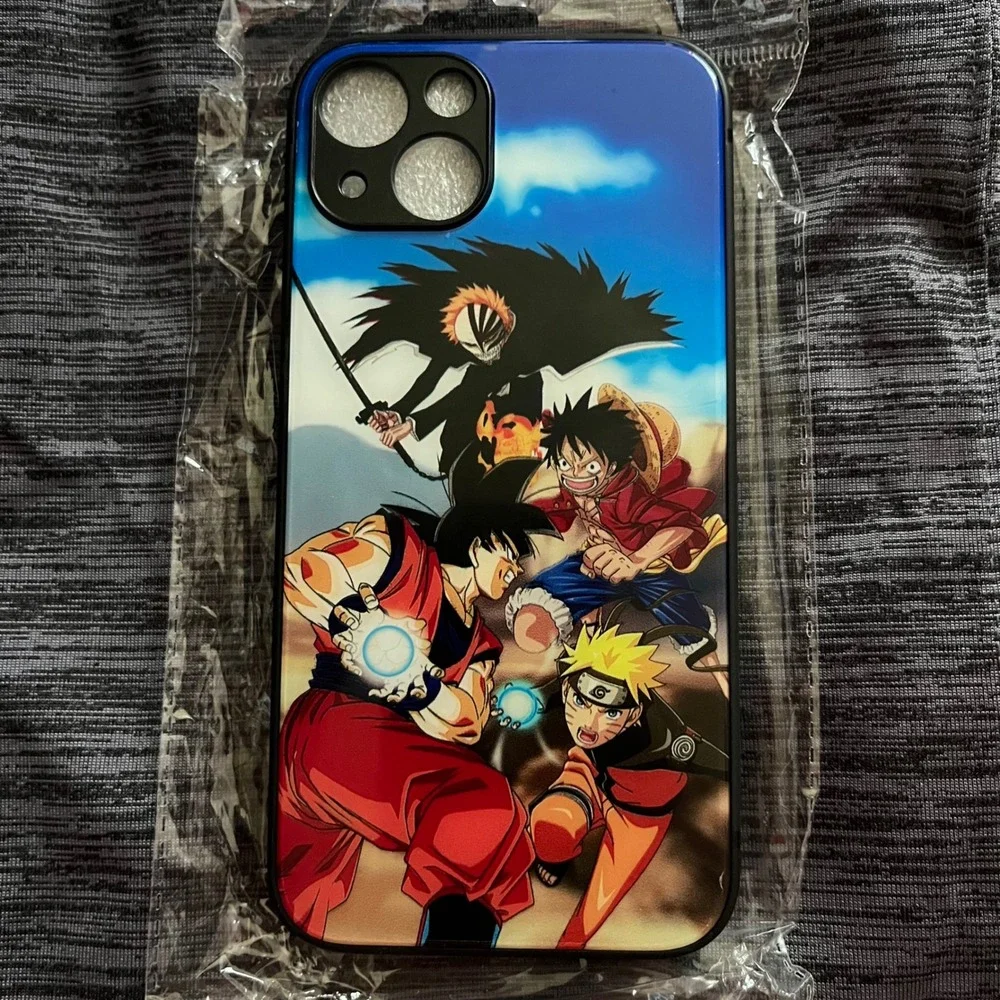 Shonen Jump Anime Legends: Goku, Luffy Naruto & Ichigo Phone Case iPhone 13 / 14